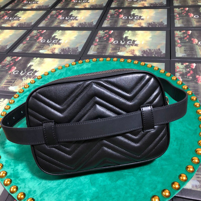 Gucci GG Marmont Matelasse Belt Bag Black 523380