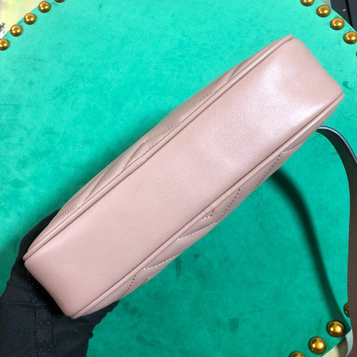 Gucci GG Marmont Matelasse Belt Bag Nude 523380