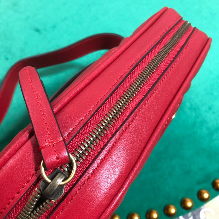 Gucci GG Marmont Matelasse Belt Bag Red 523380