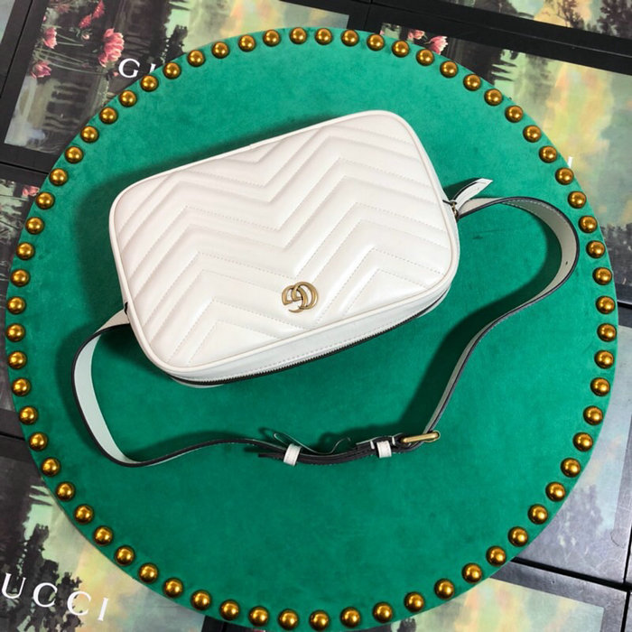 Gucci GG Marmont Matelasse Belt Bag White 523380