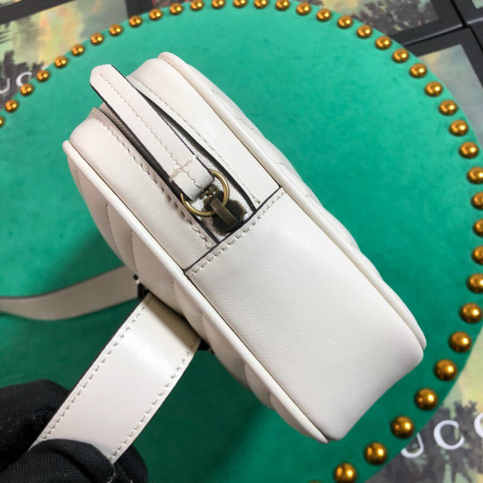 Gucci GG Marmont Matelasse Belt Bag White 523380