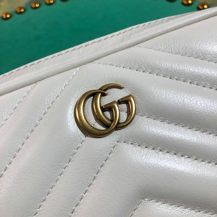 Gucci GG Marmont Matelasse Belt Bag White 523380