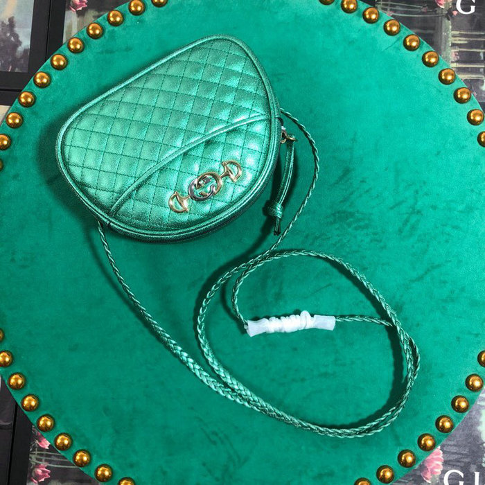 Gucci Laminated Leather Mini Bag Green 534951