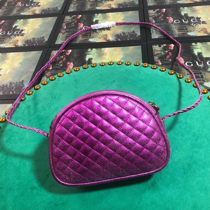 Gucci Laminated Leather Mini Bag Purple 534951