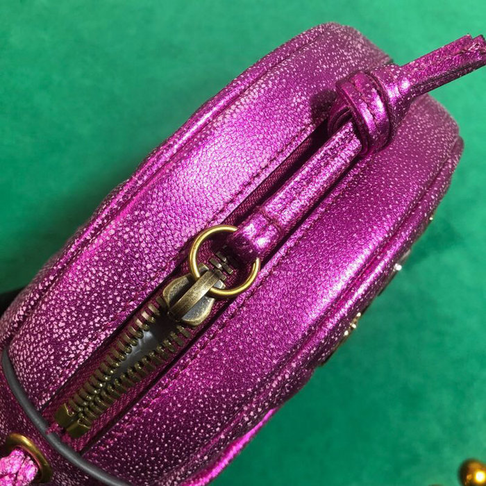 Gucci Laminated Leather Mini Bag Purple 534951