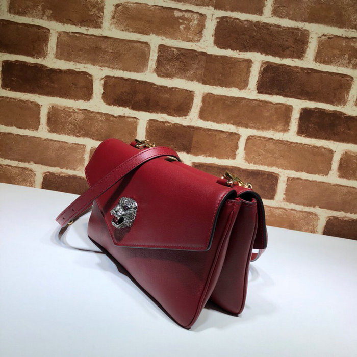 Gucci Medium Double Shoulder Bag Red 524822