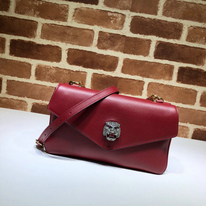 Gucci Medium Double Shoulder Bag Red 524822