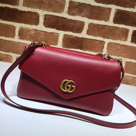 Gucci Medium Double Shoulder Bag Red 524822