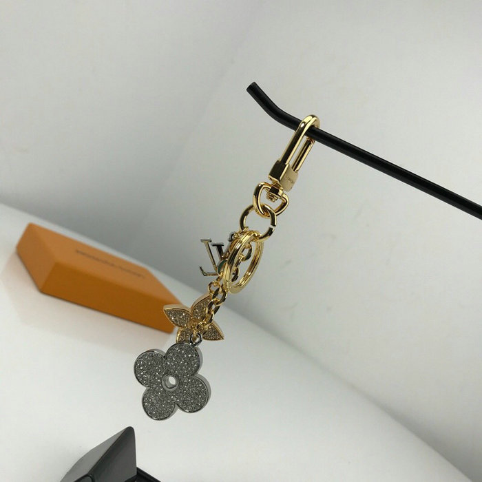 LV Blooming Flower Strass Bag Charm and Key Holder M64265