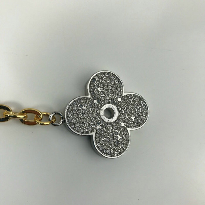 LV Blooming Flower Strass Bag Charm and Key Holder M64265