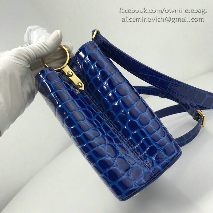 Louis Vuitton Calfskin Capucines Mini Blue N94227