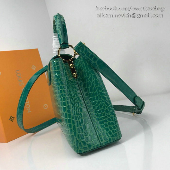 Louis Vuitton Calfskin Capucines Mini Green N94227