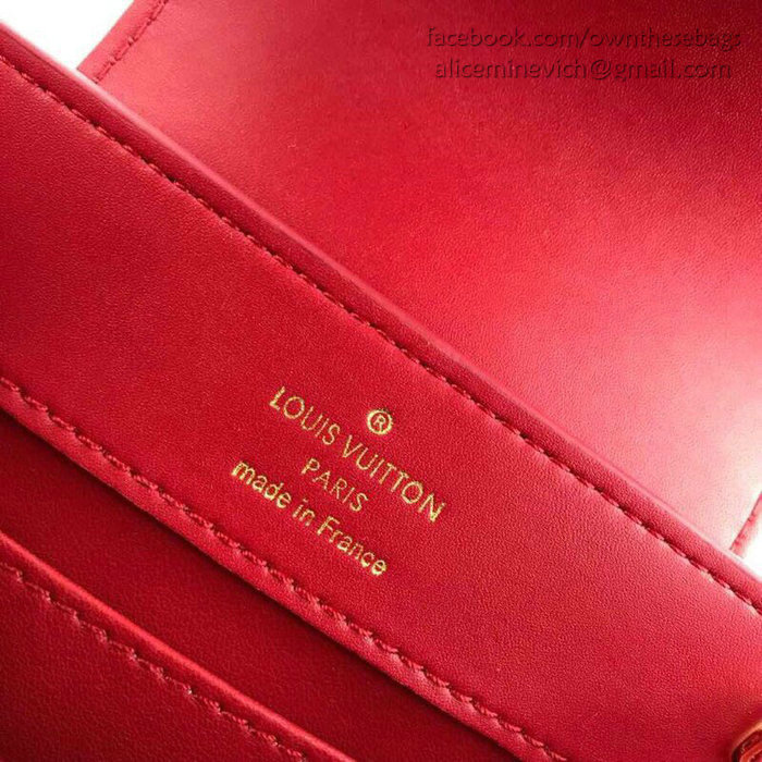 Louis Vuitton Calfskin Capucines Mini Red N94227