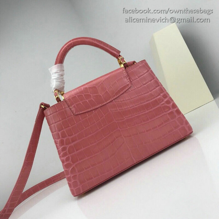 Louis Vuitton Calfskin Capucines Mini Rose Tourmaline N94227