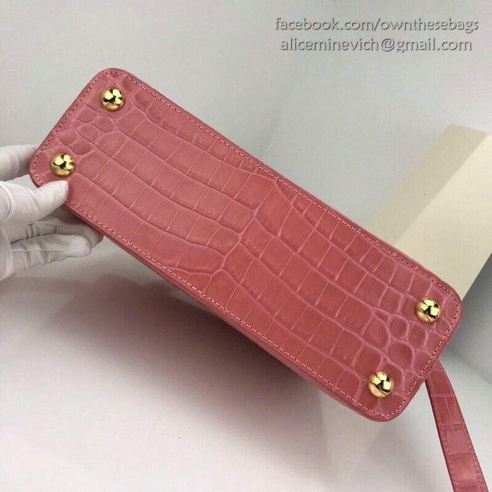 Louis Vuitton Calfskin Capucines Mini Rose Tourmaline N94227