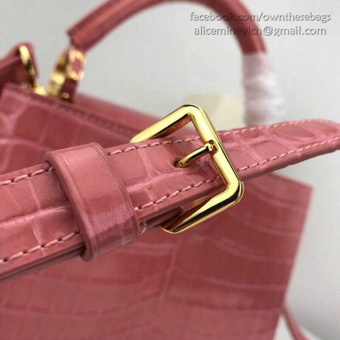 Louis Vuitton Calfskin Capucines Mini Rose Tourmaline N94227