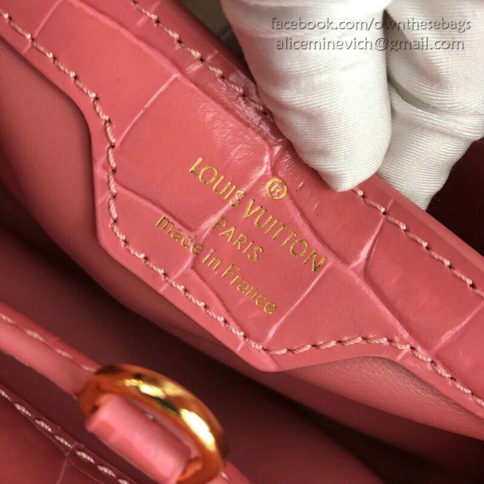 Louis Vuitton Calfskin Capucines Mini Rose Tourmaline N94227