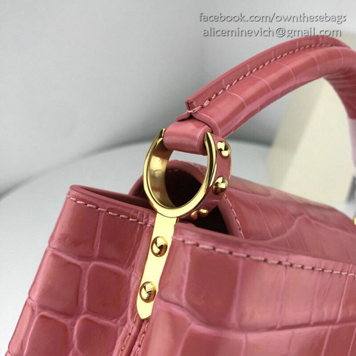 Louis Vuitton Calfskin Capucines Mini Rose Tourmaline N94227