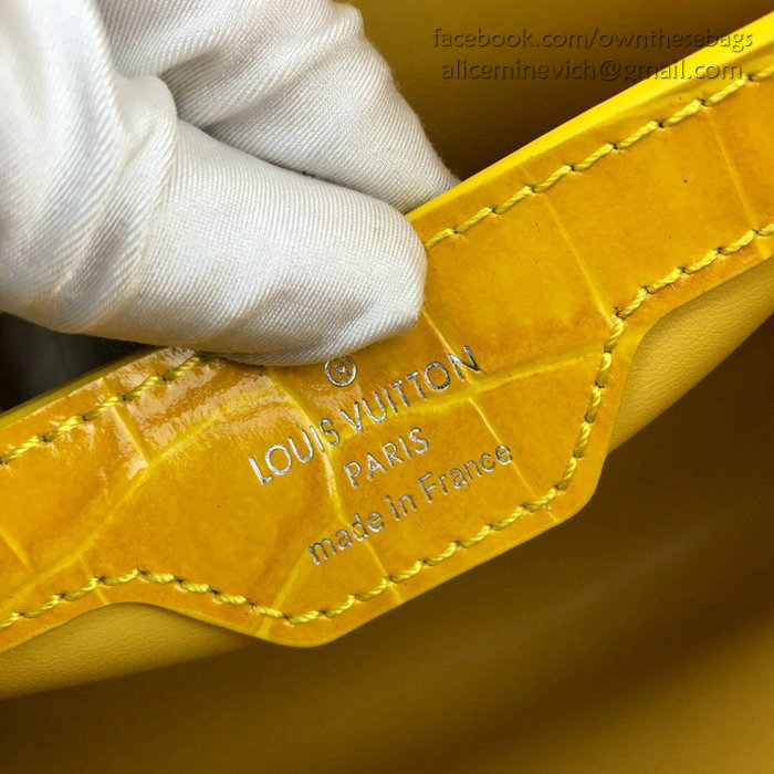 Louis Vuitton Calfskin Capucines Mini Yellow N94227