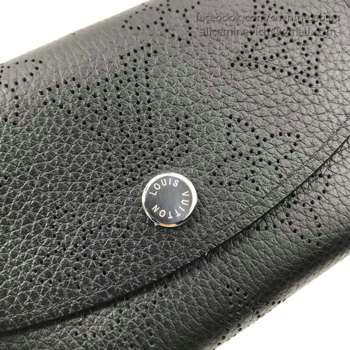 Louis Vuitton Mahina Leather Anae Coin Purse Noir M64052