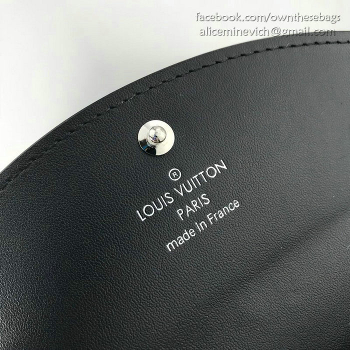 Louis Vuitton Mahina Leather Anae Coin Purse Noir M64052