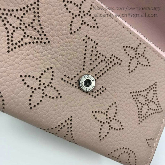 Louis Vuitton Mahina Leather Anae Coin Purse Pink M64052