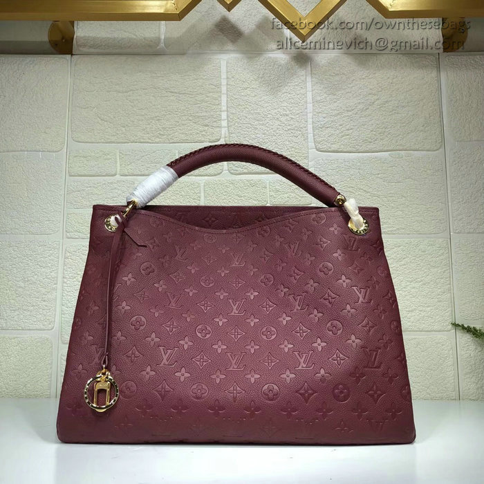 Louis Vuitton Monogram Empreinte Artsy MM Burgundy M41066