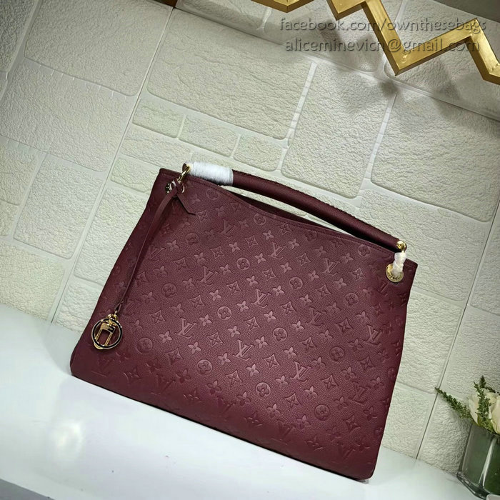 Louis Vuitton Monogram Empreinte Artsy MM Burgundy M41066