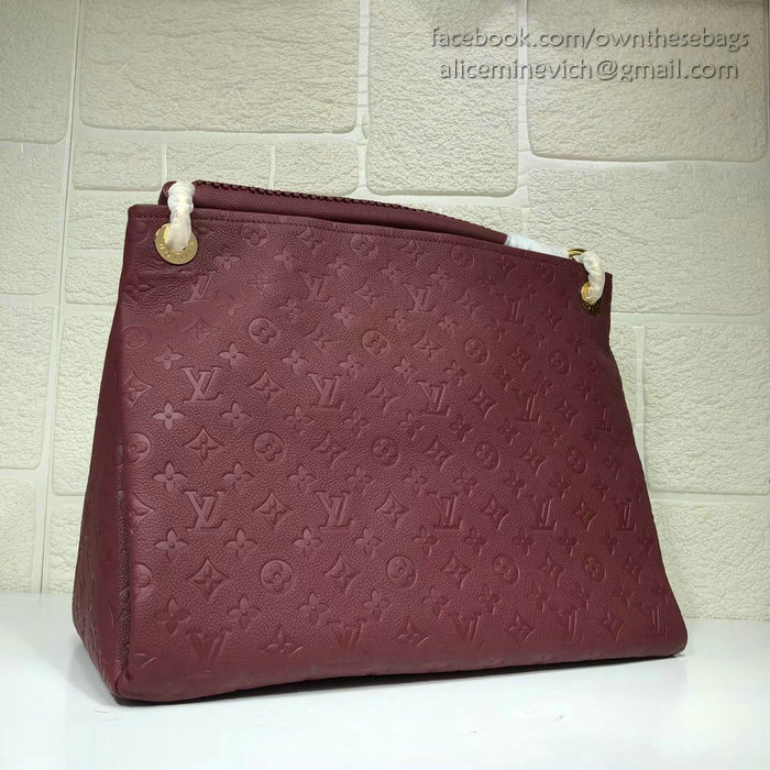 Louis Vuitton Monogram Empreinte Artsy MM Burgundy M41066