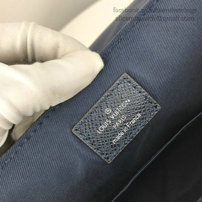 Louis Vuitton Taiga Leather Roman PM Blue M30619