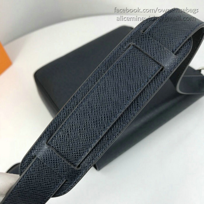 Louis Vuitton Taiga Leather Roman PM Blue M30619