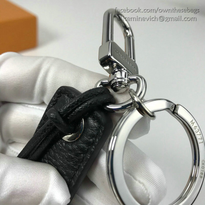 Tab Louis Vuitton Bag Charm and Key Holder Black M64173