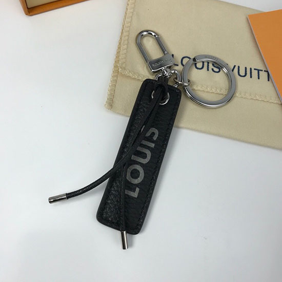 Tab Louis Vuitton Bag Charm and Key Holder Black M64173