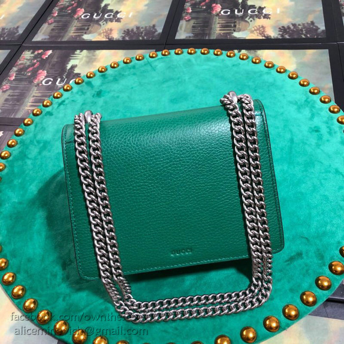 Gucci Dionysus Leather Mini Bag Green 421970