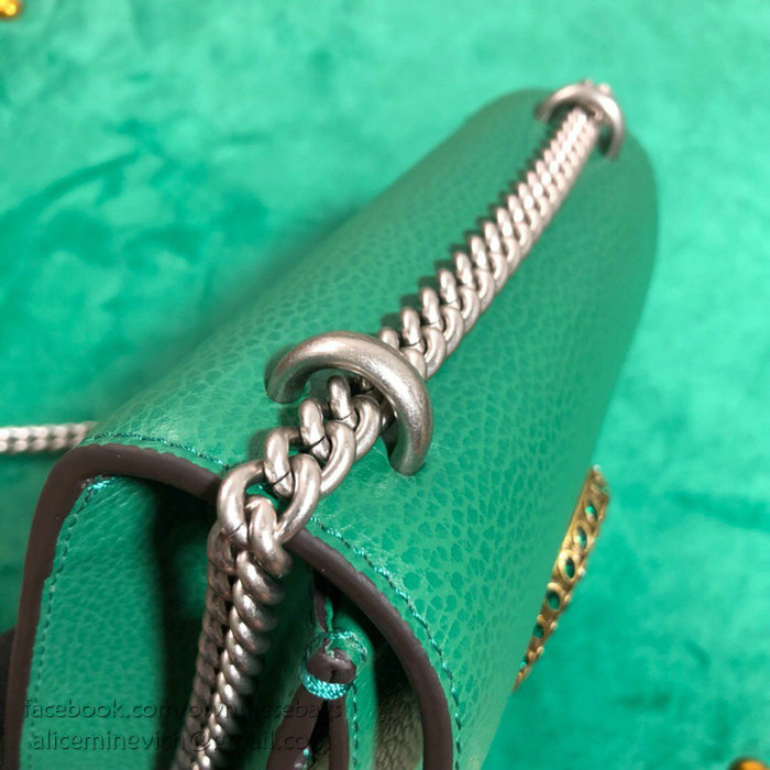 Gucci Dionysus Leather Mini Bag Green 421970