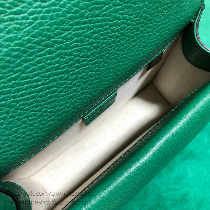 Gucci Dionysus Leather Mini Bag Green 421970