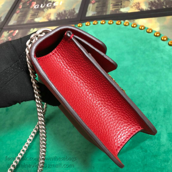 Gucci Dionysus Leather Mini Bag Red 421970