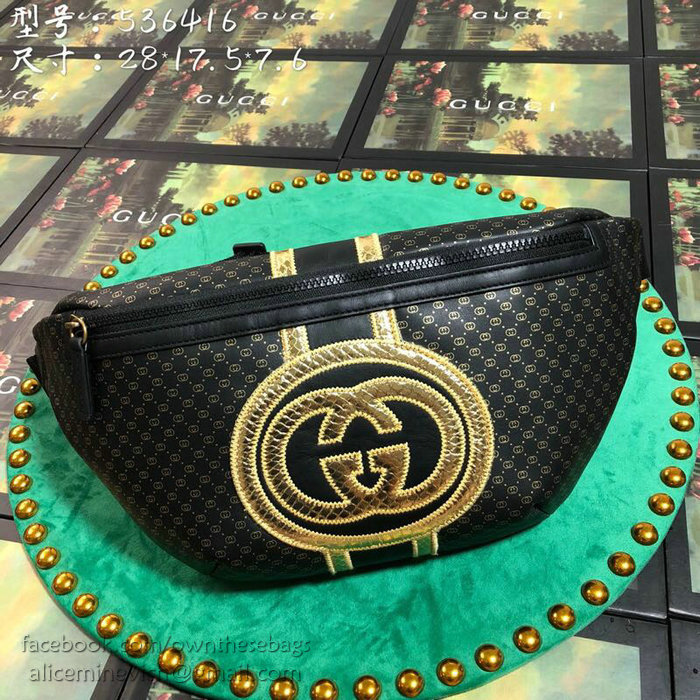 Gucci Gucci-Dapper Dan Belt Bag Black 536416