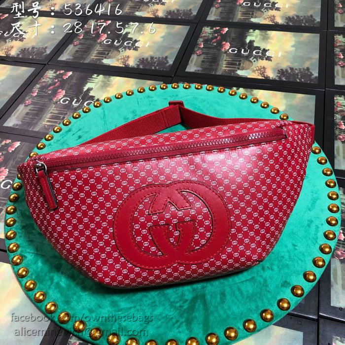 Gucci Gucci-Dapper Dan Belt Bag Red 536416