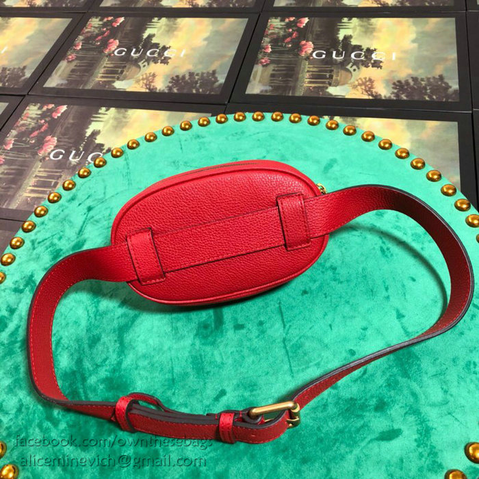 Gucci Leather Belt Bag Red 476434