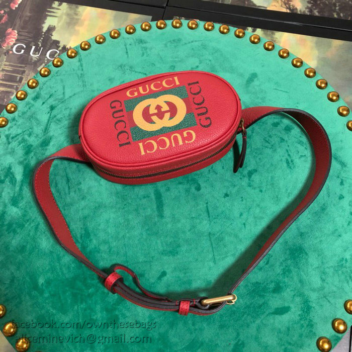 Gucci Leather Belt Bag Red 476434