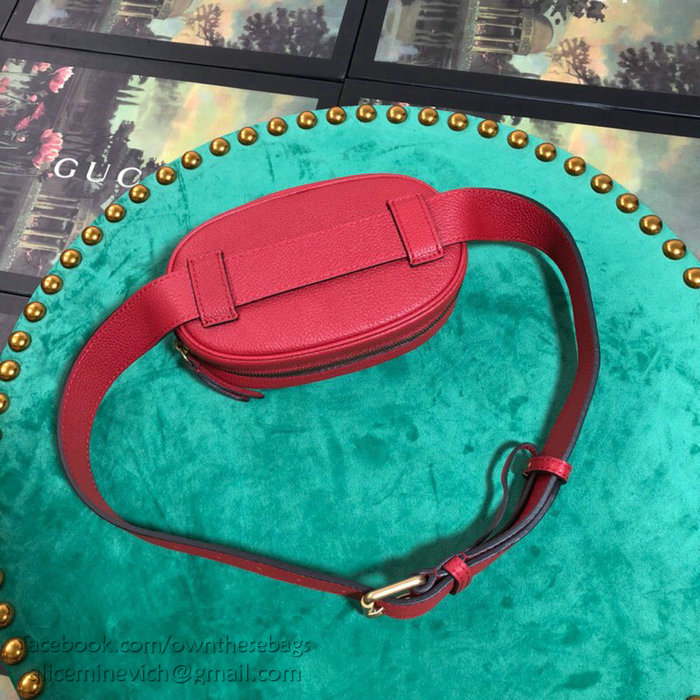 Gucci Leather Belt Bag Red 476434