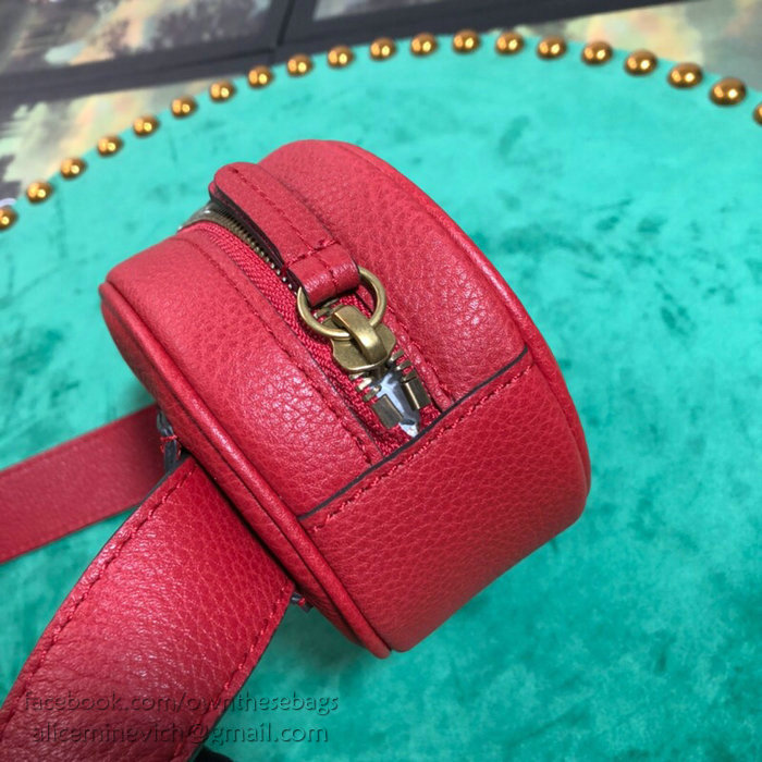 Gucci Leather Belt Bag Red 476434