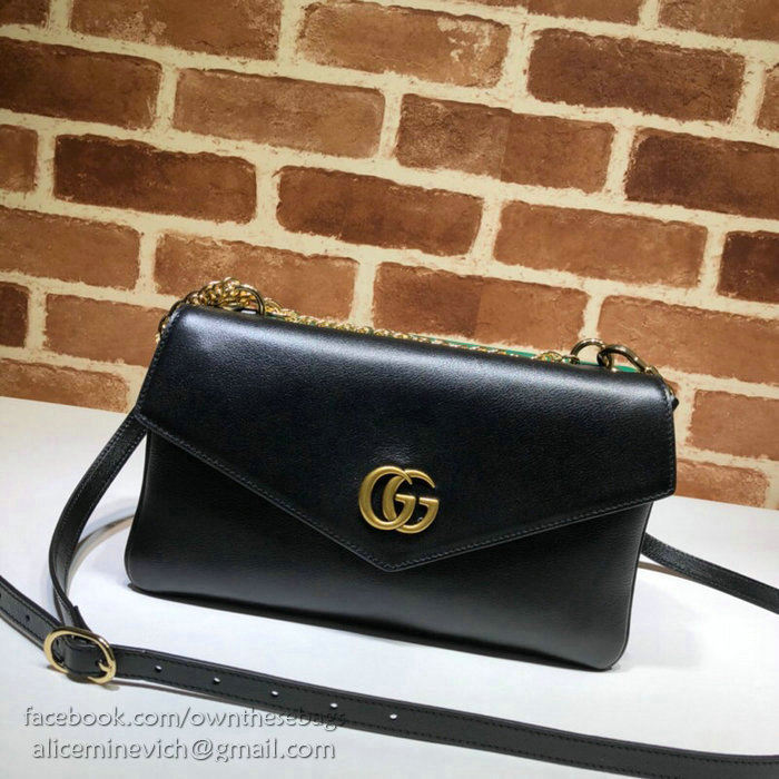 Gucci Medium Double Shoulder Bag Green and Black 524822