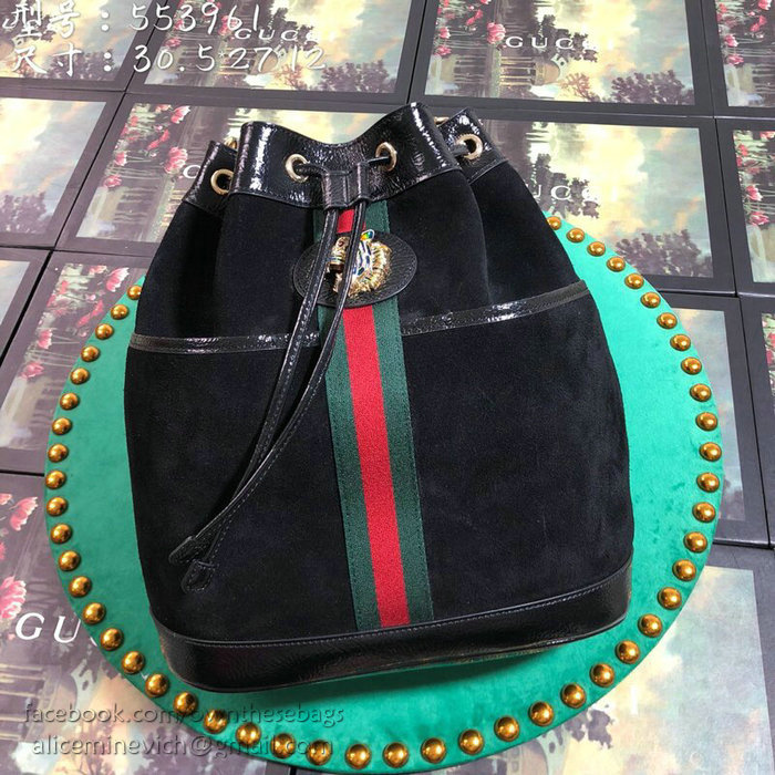 Gucci Rajah Medium Bucket Bag Black 553961