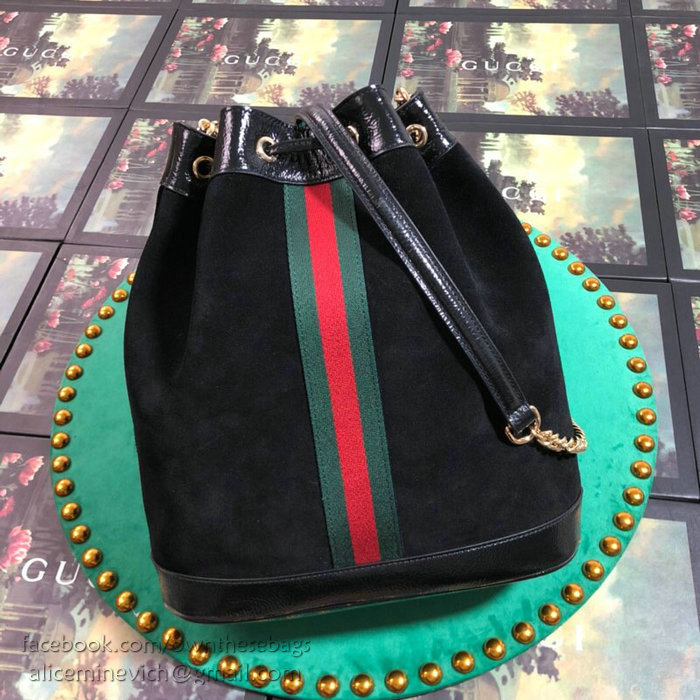 Gucci Rajah Medium Bucket Bag Black 553961