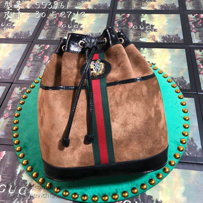 Gucci Rajah Medium Bucket Bag Brown 553961