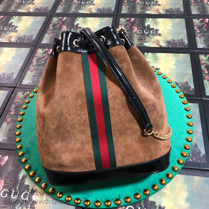 Gucci Rajah Medium Bucket Bag Brown 553961