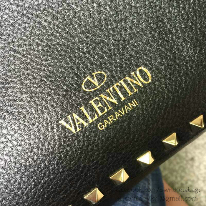 Valentino Soft Calfskin Hobo Bag Black V50031