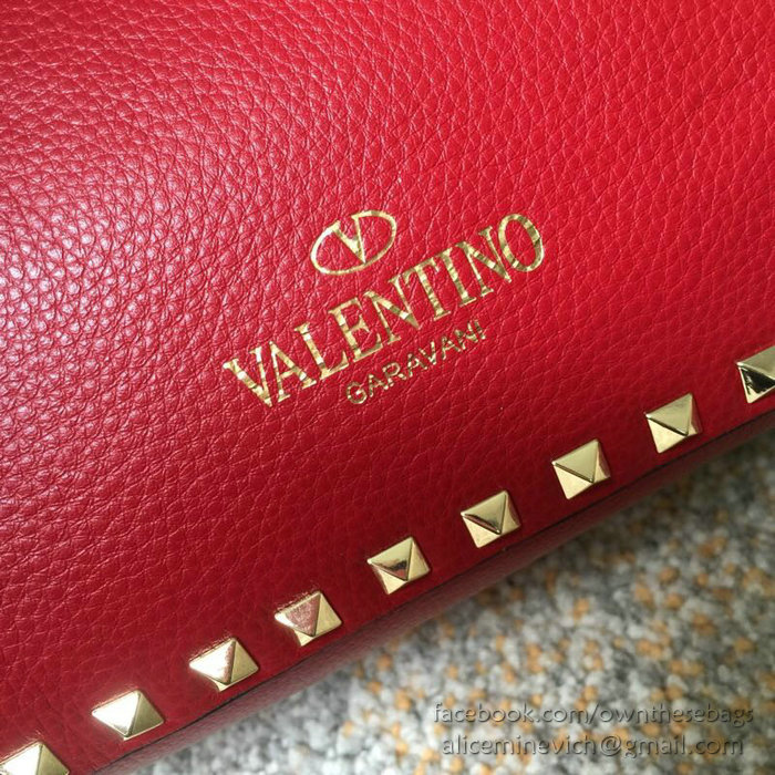 Valentino Soft Calfskin Hobo Bag Red V50031